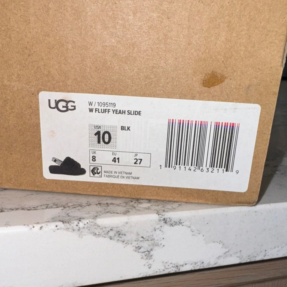 UGG Women's Plush Black Slippers - Picture 5 of 6